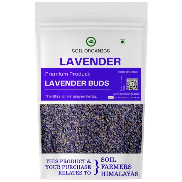 Kashmere Lavender Tea – Calming Floral Herbal Infusion 50g | 100% Natural | Soil Organics