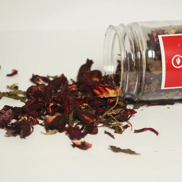 Mint Hibiscus Herbal Infusion 30 g -Caffeine Free Tea for Digestion & Detox